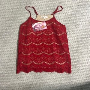 (NWT) Red love fire women’s top